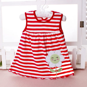 2018 Summer Baby Dress New Girls Fashion Infantile Dresses Cotton Children's Clothes Flower Style Kids Clothing Princess Dress