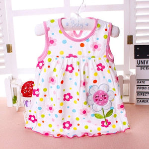 2018 Summer Baby Dress New Girls Fashion Infantile Dresses Cotton Children's Clothes Flower Style Kids Clothing Princess Dress