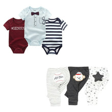 Carregar imagem no visualizador da galeria, Solid Bodysuits+Pants Baby Boy Clothes Clothing Sets 0-12M Baby Boy Girl Clothes Unisex Newborn Baby Cotton Roupa de bebe
