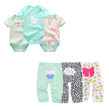 Carregar imagem no visualizador da galeria, Solid Bodysuits+Pants Baby Boy Clothes Clothing Sets 0-12M Baby Boy Girl Clothes Unisex Newborn Baby Cotton Roupa de bebe
