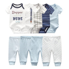 Carregar imagem no visualizador da galeria, Solid Bodysuits+Pants Baby Boy Clothes Clothing Sets 0-12M Baby Boy Girl Clothes Unisex Newborn Baby Cotton Roupa de bebe
