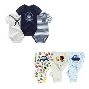 Solid Bodysuits+Pants Baby Boy Clothes Clothing Sets 0-12M Baby Boy Girl Clothes Unisex Newborn Baby Cotton Roupa de bebe