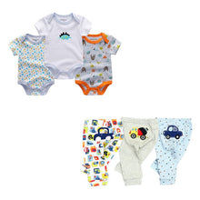 Carregar imagem no visualizador da galeria, Solid Bodysuits+Pants Baby Boy Clothes Clothing Sets 0-12M Baby Boy Girl Clothes Unisex Newborn Baby Cotton Roupa de bebe
