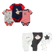 Carregar imagem no visualizador da galeria, Solid Bodysuits+Pants Baby Boy Clothes Clothing Sets 0-12M Baby Boy Girl Clothes Unisex Newborn Baby Cotton Roupa de bebe
