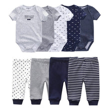 Carregar imagem no visualizador da galeria, Solid Bodysuits+Pants Baby Boy Clothes Clothing Sets 0-12M Baby Boy Girl Clothes Unisex Newborn Baby Cotton Roupa de bebe
