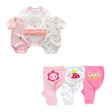 Carregar imagem no visualizador da galeria, Solid Bodysuits+Pants Baby Boy Clothes Clothing Sets 0-12M Baby Boy Girl Clothes Unisex Newborn Baby Cotton Roupa de bebe
