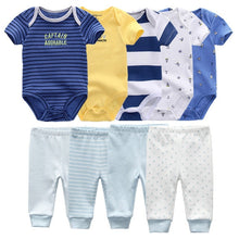 Carregar imagem no visualizador da galeria, Solid Bodysuits+Pants Baby Boy Clothes Clothing Sets 0-12M Baby Boy Girl Clothes Unisex Newborn Baby Cotton Roupa de bebe
