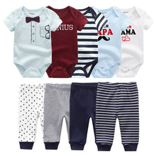 Carregar imagem no visualizador da galeria, Solid Bodysuits+Pants Baby Boy Clothes Clothing Sets 0-12M Baby Boy Girl Clothes Unisex Newborn Baby Cotton Roupa de bebe
