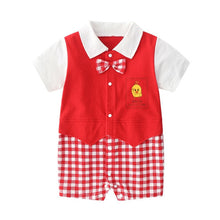 Carregar imagem no visualizador da galeria, New Born Baby Clothing Summer Gentleman Rompers 0-12M Baby Boys Cotton Jumpsuit Baby Body Clothes Newborn Unisex Thin Costumes
