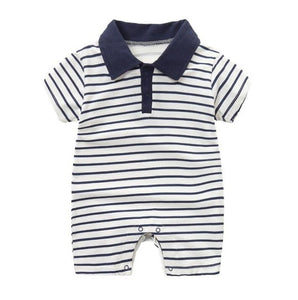 New Born Baby Clothing Summer Gentleman Rompers 0-12M Baby Boys Cotton Jumpsuit Baby Body Clothes Newborn Unisex Thin Costumes