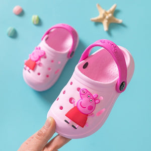 Genuine Peppa Pig Shoes Non-slip girls Boys Baby Sandals Summer Cartoon Indoor Outdoor Shoes Peppa George Pig Slippers Toys Gift