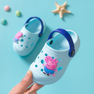 Genuine Peppa Pig Shoes Non-slip girls Boys Baby Sandals Summer Cartoon Indoor Outdoor Shoes Peppa George Pig Slippers Toys Gift