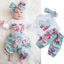 Carregar imagem no visualizador da galeria, Humor Bear Baby Girl Clothes Set Toddler Cotton Suit Kids Girl Outfits Spring Tracksuit Infant Clothing Set
