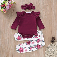 Carregar imagem no visualizador da galeria, Humor Bear Baby Girl Clothes Set Toddler Cotton Suit Kids Girl Outfits Spring Tracksuit Infant Clothing Set
