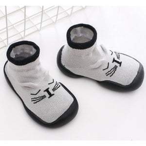 Toddler Baby Knitted Leopard Floor Socks Shoes with Rubber Soles Infant Anti-slip Indoor Socks Newborn Spring Summer Autumn