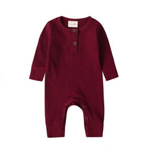 将图片加载到图库查看器，2020 Baby Spring Autumn Clothing Newborn Infant Baby Boy Girl Cotton Romper Knitted Ribbed Jumpsuit Solid Clothes Warm Outfit
