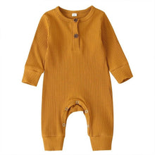 将图片加载到图库查看器，2020 Baby Spring Autumn Clothing Newborn Infant Baby Boy Girl Cotton Romper Knitted Ribbed Jumpsuit Solid Clothes Warm Outfit
