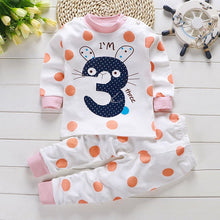 Cargar imagen en el visor de la galería, 2pcs Autumn Winter Baby Girls Boys Clothes Cartoon Long-Sleeve T-Shirt + Pant Suit Girls Clothing Set Children Clothing
