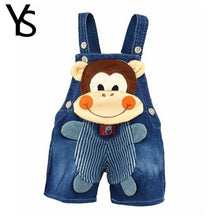 Cargar imagen en el visor de la galería, 1 2 3T Baby Clothing Boys Girls Jeans Overalls Shorts Toddler Infant Denim Rompers Cute Cartoon Bebe Pants Summer Bib Clothes
