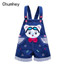 Cargar imagen en el visor de la galería, 1 2 3T Baby Clothing Boys Girls Jeans Overalls Shorts Toddler Infant Denim Rompers Cute Cartoon Bebe Pants Summer Bib Clothes
