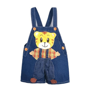 1 2 3T Baby Clothing Boys Girls Jeans Overalls Shorts Toddler Infant Denim Rompers Cute Cartoon Bebe Pants Summer Bib Clothes