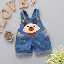 Cargar imagen en el visor de la galería, 1 2 3T Baby Clothing Boys Girls Jeans Overalls Shorts Toddler Infant Denim Rompers Cute Cartoon Bebe Pants Summer Bib Clothes
