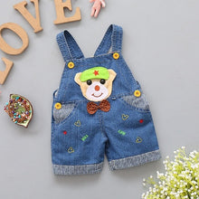 Cargar imagen en el visor de la galería, 1 2 3T Baby Clothing Boys Girls Jeans Overalls Shorts Toddler Infant Denim Rompers Cute Cartoon Bebe Pants Summer Bib Clothes
