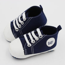 Carregar imagem no visualizador da galeria, New Canvas Classic Sports Sneakers Newborn Baby Boys Girls First Walkers Shoes Infant Toddler Soft Sole Anti-slip Baby Shoes
