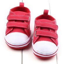 Carregar imagem no visualizador da galeria, New Canvas Classic Sports Sneakers Newborn Baby Boys Girls First Walkers Shoes Infant Toddler Soft Sole Anti-slip Baby Shoes
