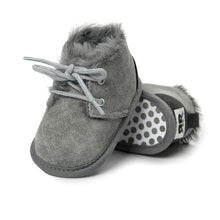 Cargar imagen en el visor de la galería, Brand New Toddler Infant Newborn Baby Boy Girl Winter Fur Snow Boots Warm Shoes Booties Casual Leopard Little Kids Strappy Shoes
