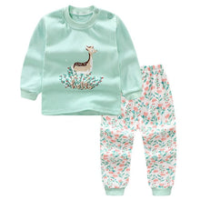 Cargar imagen en el visor de la galería, Autumn Winter 2020 Baby Boy Girls Clothes Cotton Girl Clothing Sets Cartoon Long-sleeved T-shirt+Pants Infant Clothes 2pcs Suit
