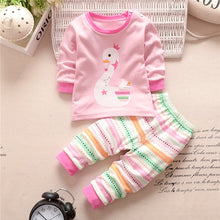 Cargar imagen en el visor de la galería, Autumn Winter 2020 Baby Boy Girls Clothes Cotton Girl Clothing Sets Cartoon Long-sleeved T-shirt+Pants Infant Clothes 2pcs Suit
