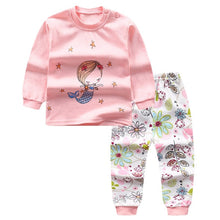 Cargar imagen en el visor de la galería, Autumn Winter 2020 Baby Boy Girls Clothes Cotton Girl Clothing Sets Cartoon Long-sleeved T-shirt+Pants Infant Clothes 2pcs Suit
