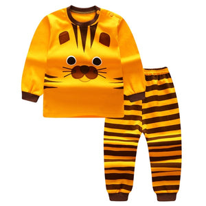 Autumn Winter 2020 Baby Boy Girls Clothes Cotton Girl Clothing Sets Cartoon Long-sleeved T-shirt+Pants Infant Clothes 2pcs Suit