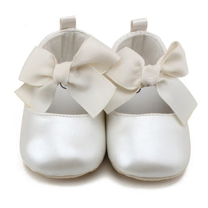 WONBO 0-18M Toddler Baby Girl Soft PU Princess Shoes Bow Bandage Infant Prewalker New Born Baby Shoes