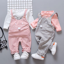 Carregar imagem no visualizador da galeria, Spring newborn baby girls clothes sets fashion suit T-shirt + pants suit baby girls outside wear  sports suit clothing sets
