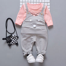 Carregar imagem no visualizador da galeria, Spring newborn baby girls clothes sets fashion suit T-shirt + pants suit baby girls outside wear  sports suit clothing sets
