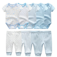 Carregar imagem no visualizador da galeria, Solid Bodysuits+Pants Baby Boy Clothes Clothing Sets 0-12M Baby Boy Girl Clothes Unisex Newborn Baby Cotton Roupa de bebe
