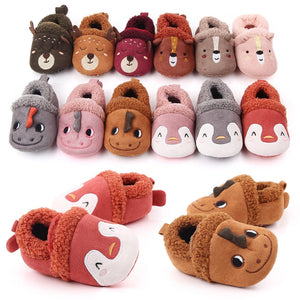 DOGEEK Baby Shoes Adorable Infant Slippers Toddler Baby Boy Girl Knit Crib Shoes Cute Cartoon Anti-slip Prewalker Baby Slippers