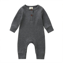 Cargar imagen en el visor de la galería, 2019 Baby Spring Autumn Clothing Newborn Infant Baby Boy Girl Cotton Romper Knitted Ribbed Jumpsuit Solid Clothes Warm Outfit
