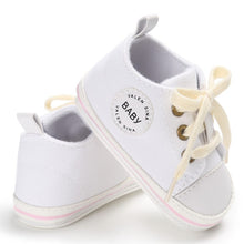 Carregar imagem no visualizador da galeria, Newborn Baby Shoes 2018 Infant first walkers Tollder Canvas Shoes Lace-up Baby Girls Sneaker Prewalker 0-18M
