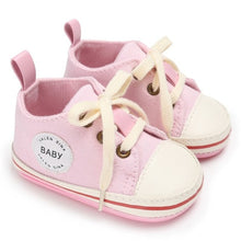 Carregar imagem no visualizador da galeria, Newborn Baby Shoes 2018 Infant first walkers Tollder Canvas Shoes Lace-up Baby Girls Sneaker Prewalker 0-18M
