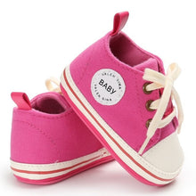 Carregar imagem no visualizador da galeria, Newborn Baby Shoes 2018 Infant first walkers Tollder Canvas Shoes Lace-up Baby Girls Sneaker Prewalker 0-18M
