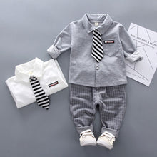 Cargar imagen en el visor de la galería, Autumn Infant Clothing Suit Baby Boys Clothes Formal Party Newborn Baby Boy Clothing Sets Tie Shirt + Pants Outfits Set 0-4 Year
