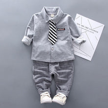 Cargar imagen en el visor de la galería, Autumn Infant Clothing Suit Baby Boys Clothes Formal Party Newborn Baby Boy Clothing Sets Tie Shirt + Pants Outfits Set 0-4 Year
