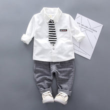 Cargar imagen en el visor de la galería, Autumn Infant Clothing Suit Baby Boys Clothes Formal Party Newborn Baby Boy Clothing Sets Tie Shirt + Pants Outfits Set 0-4 Year
