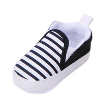 将图片加载到图库查看器，WEIXINBUY Baby Boys Shoes Infant Slip-On First Walkers Toddler Striped Canvas Sneaker bebek ayakkabi
