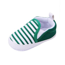 将图片加载到图库查看器，WEIXINBUY Baby Boys Shoes Infant Slip-On First Walkers Toddler Striped Canvas Sneaker bebek ayakkabi
