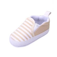 将图片加载到图库查看器，WEIXINBUY Baby Boys Shoes Infant Slip-On First Walkers Toddler Striped Canvas Sneaker bebek ayakkabi
