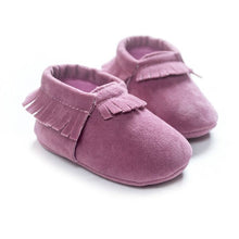 Cargar imagen en el visor de la galería, 13 COLORS PU Suede Leather Newborn Baby Boy Girl Baby Moccasins Moccs Shoes Bebe Fringe Soft Soled Non-slip Footwear Crib Shoes
